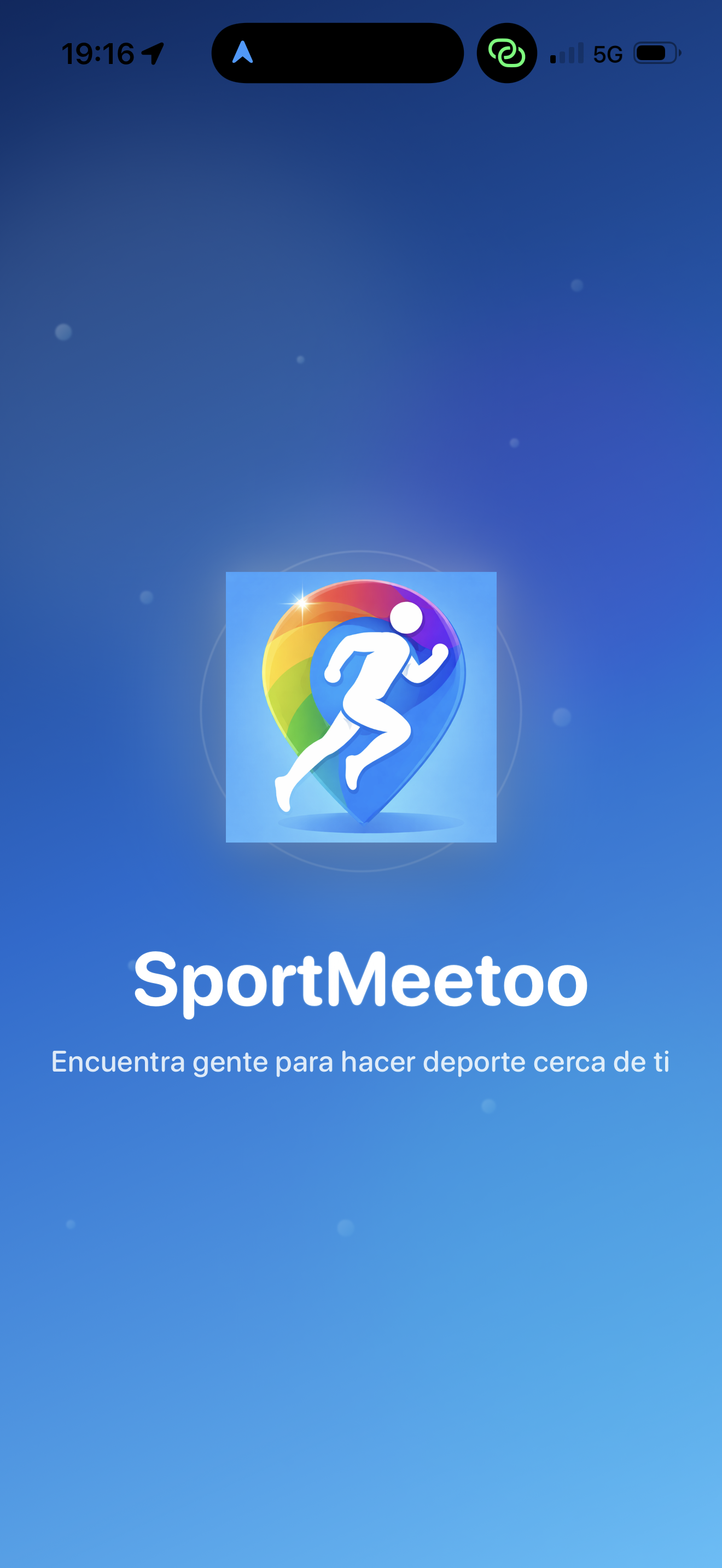 Pantalla splash de SportMeetoo